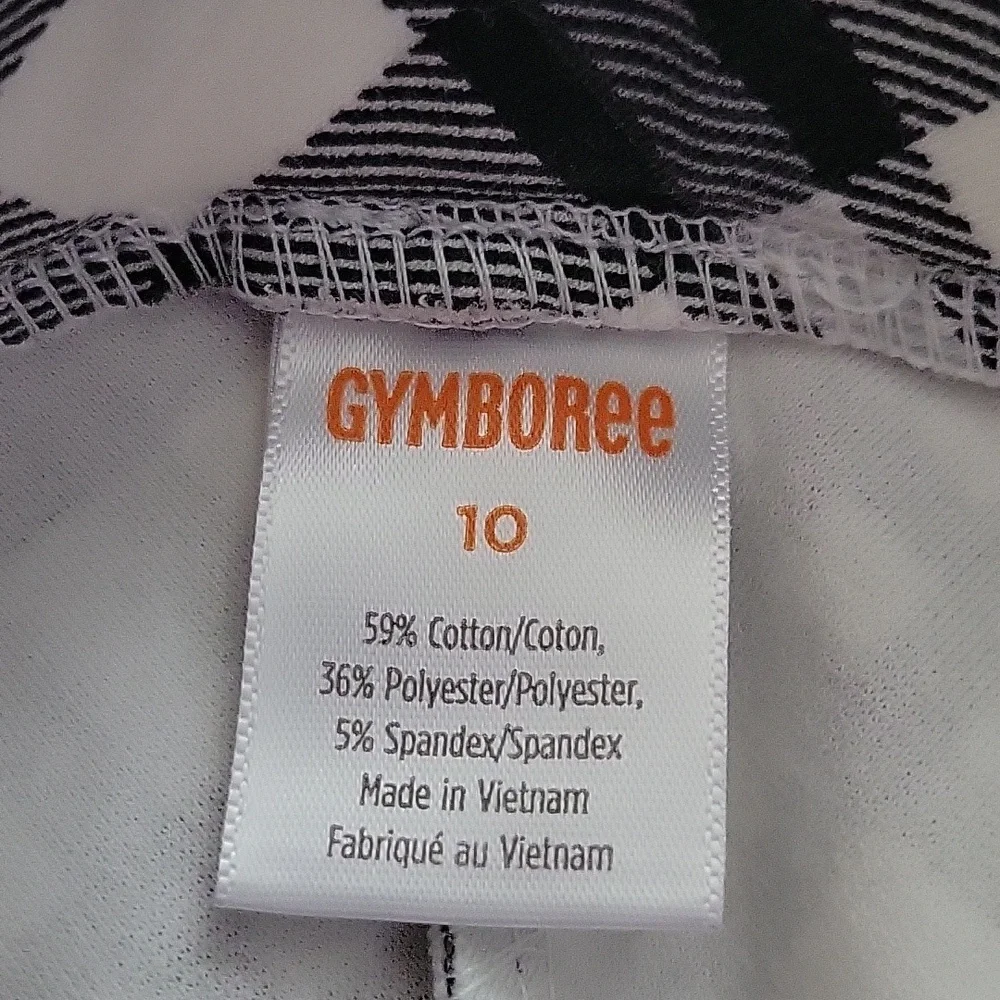 Gymboree Black & White Winter Plaid Dress/Pants Set Size 8/10 Girls